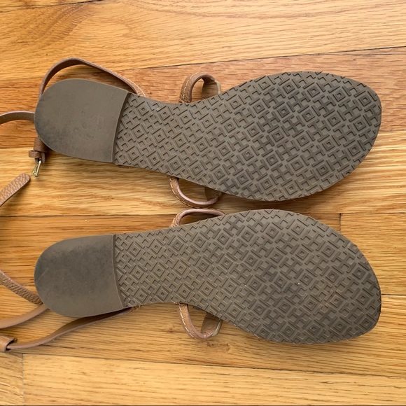 Tory Burch Gold Leather Gladiator Chandler Flat Sandal - Picture 10 of 14